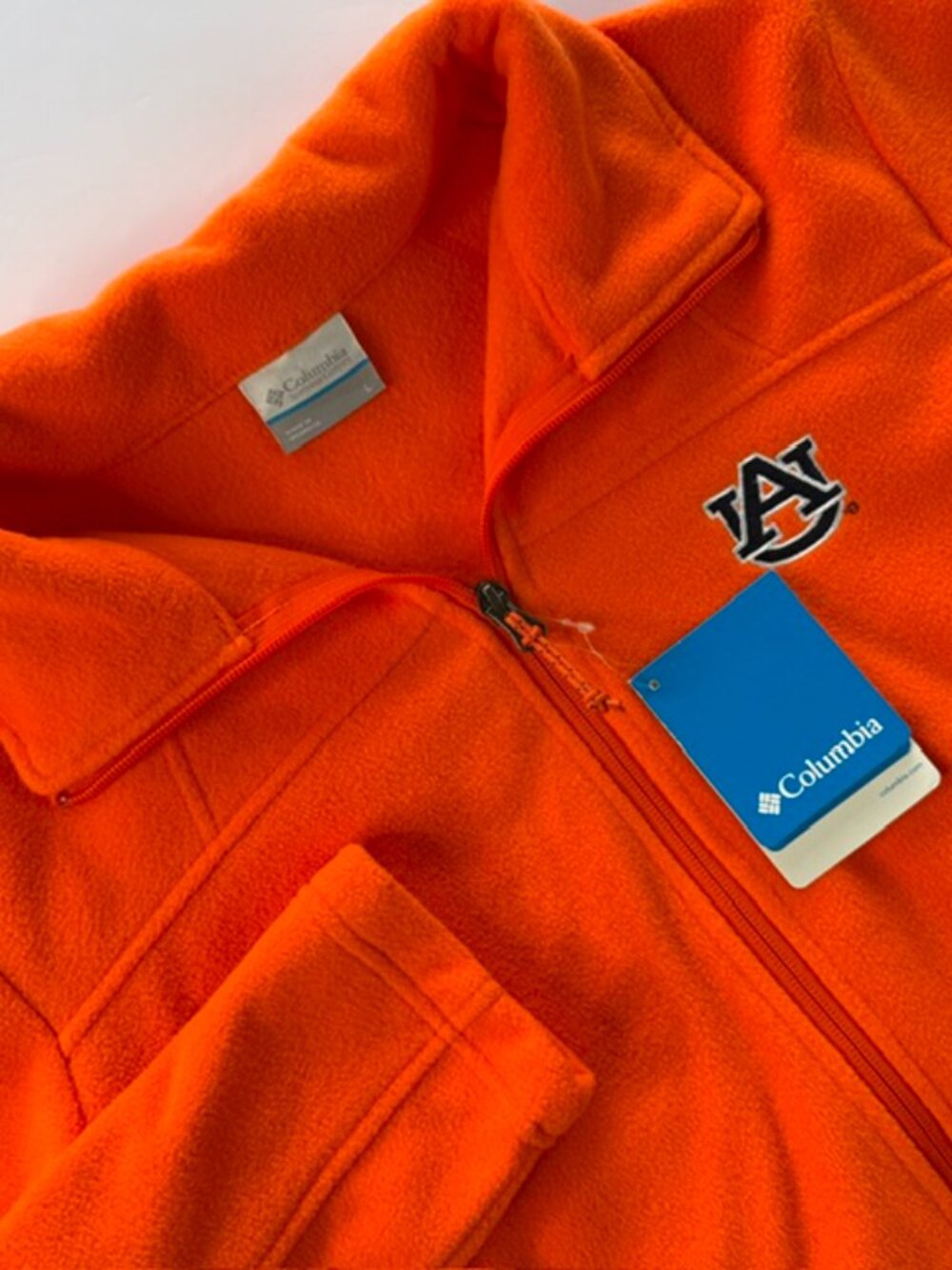 Auburn Tigers Jacket Women's Large Orange New Football Columbia Full Zip Fleece